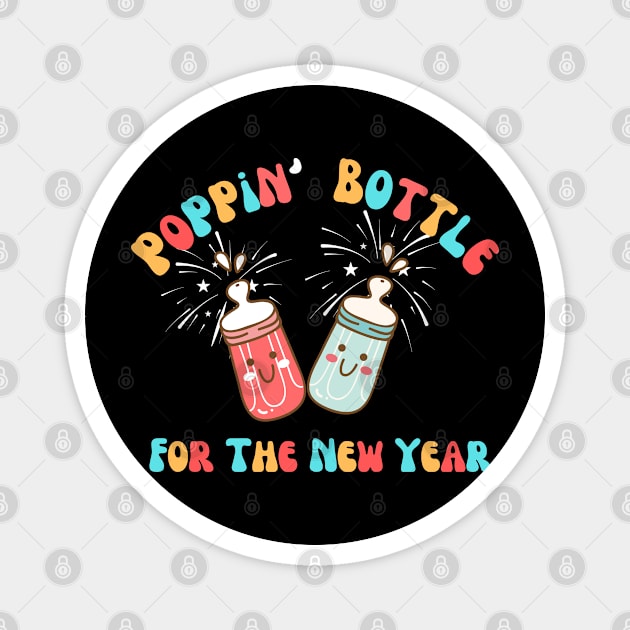 Poppin' Bottles For The New Year Magnet by Aldrvnd